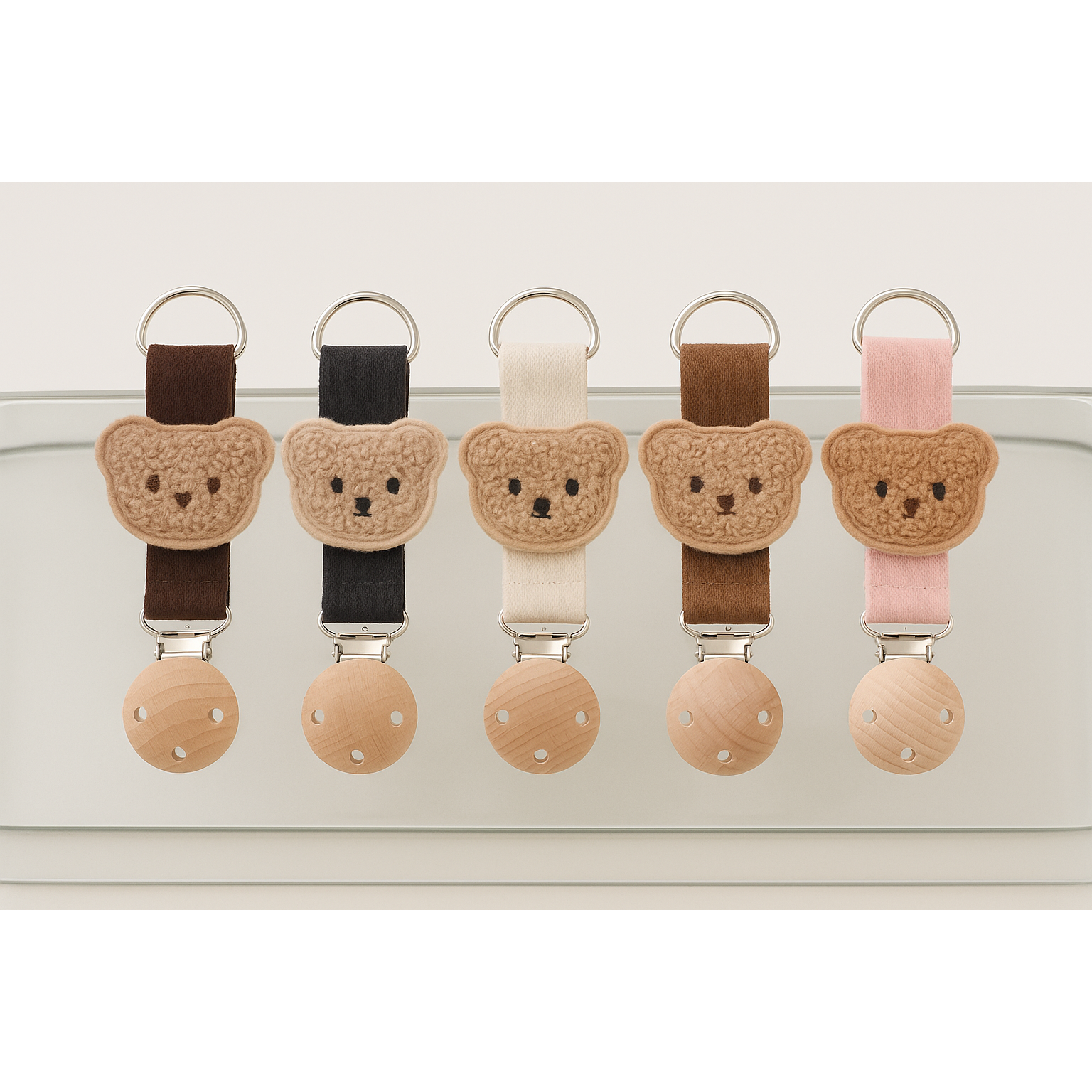 [12시전당일배송]곰돌이 분실방지 클립5종, 곰돌이 키링5종한셋트 16,870원