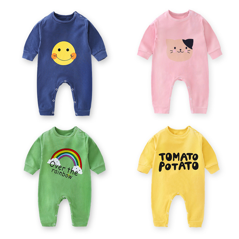 모모쨩 봄신상 아기 심플 라운드 우주복 4색 (단종상품 할인) 반품교환불가 6,500원