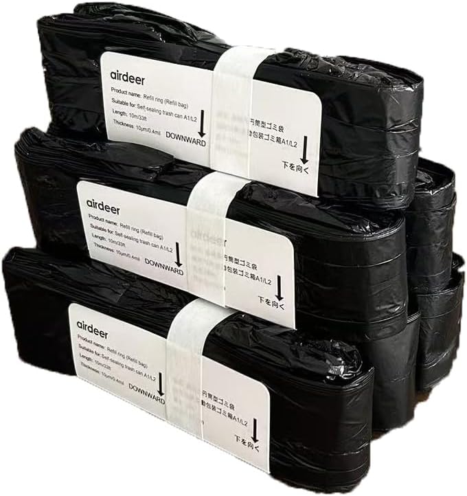 에어디어 리필 백 링 쓰레기통 봉투 10m 연속 셀프 씰링 스마트 쓰레기통A1L2 6팩을 위해 설계되었습니다 78,540원