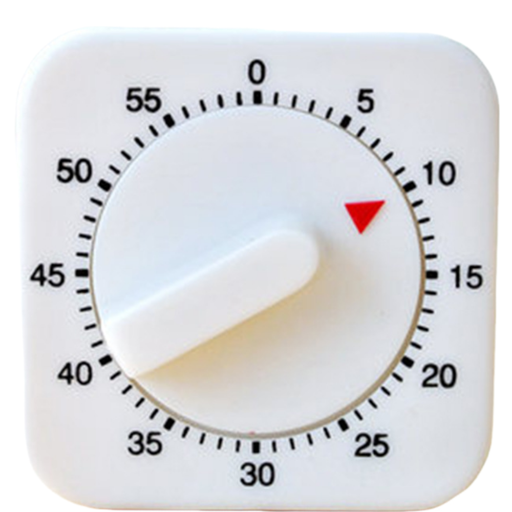 간편기계식주방타이머 흰색정사각형 조리계시기 젓가락묵음방지 9,900원