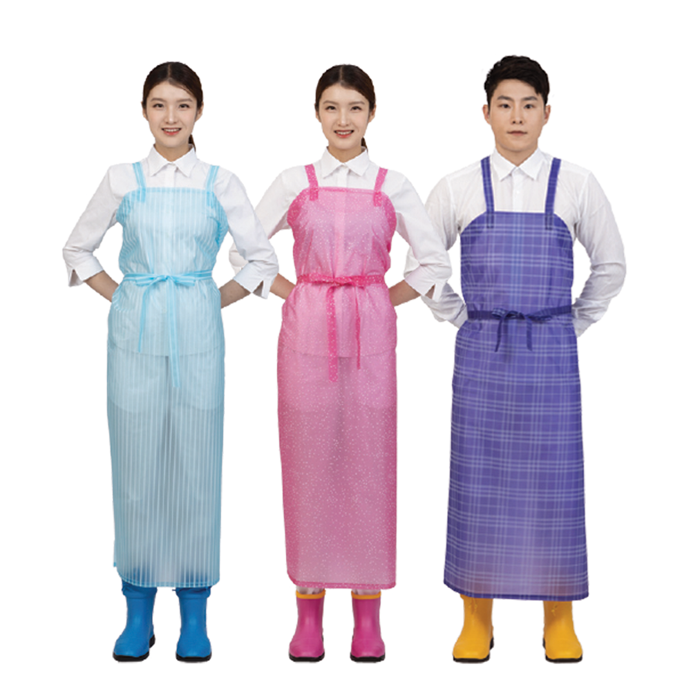 포시스 방수앞치마 우레탄 앞치마 (특대) 무늬 체크 스트라이프 물방울 14,300원