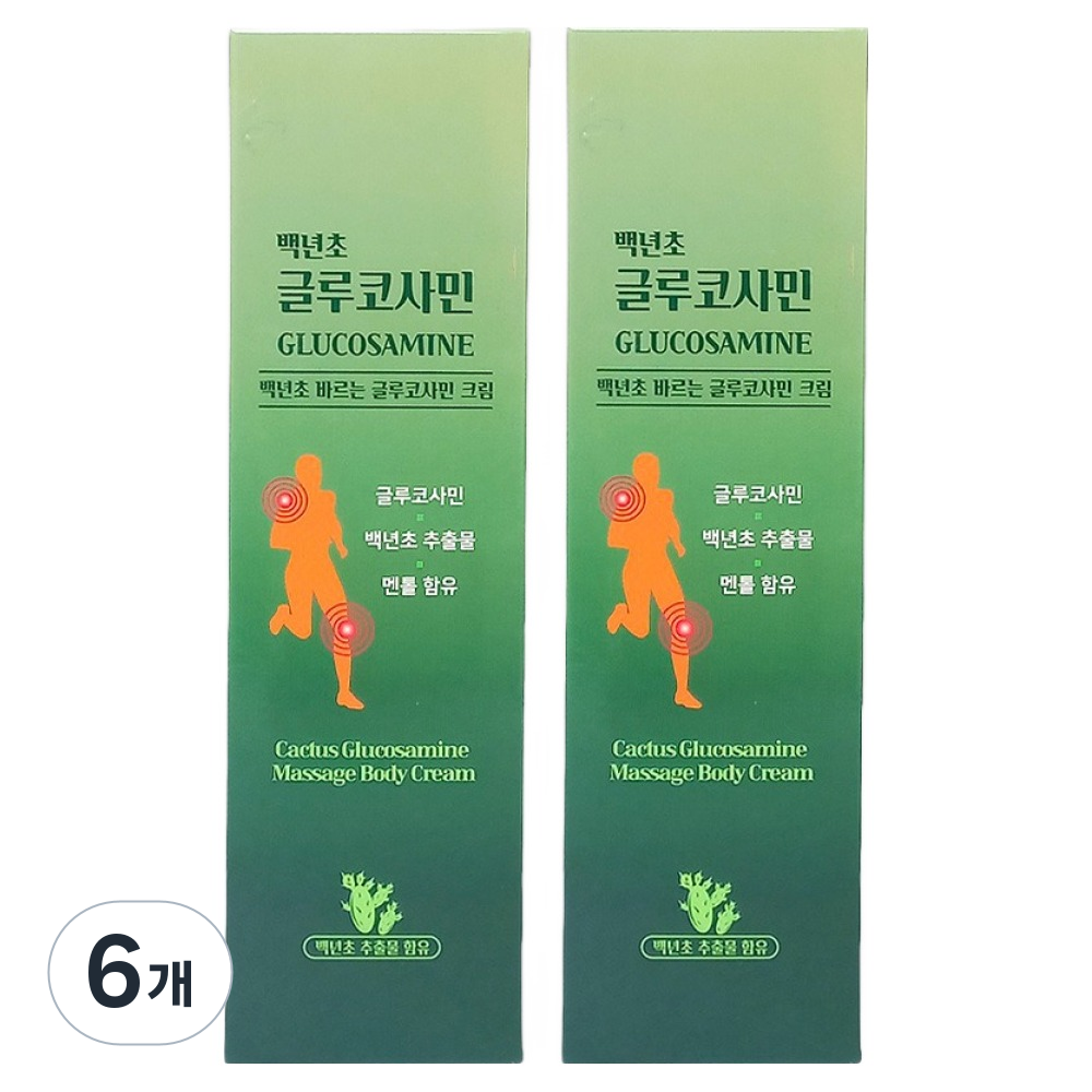 나담코스 백년초 바르는 글루코사민 Massage Body Cream 150ml, 6개, 150ml 7,410원