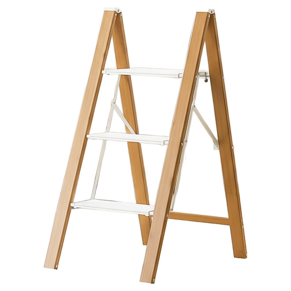 로티홈시스 접이식 가정용 디자인 3단 사다리 화이트우드 49,900원