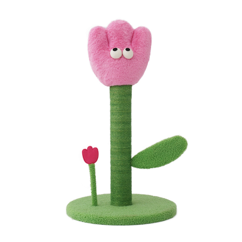 고양이 수직 스크래쳐 원목 기둥형 대형 우드스크래쳐, 1개, 핑크 20,580원