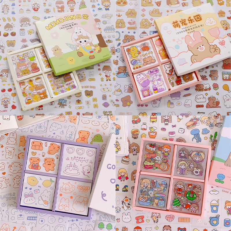 아인스토어 다꾸 폰꾸 신상 캐릭터 스티커 100장 세트 투명스티커 귀여운 8,900원