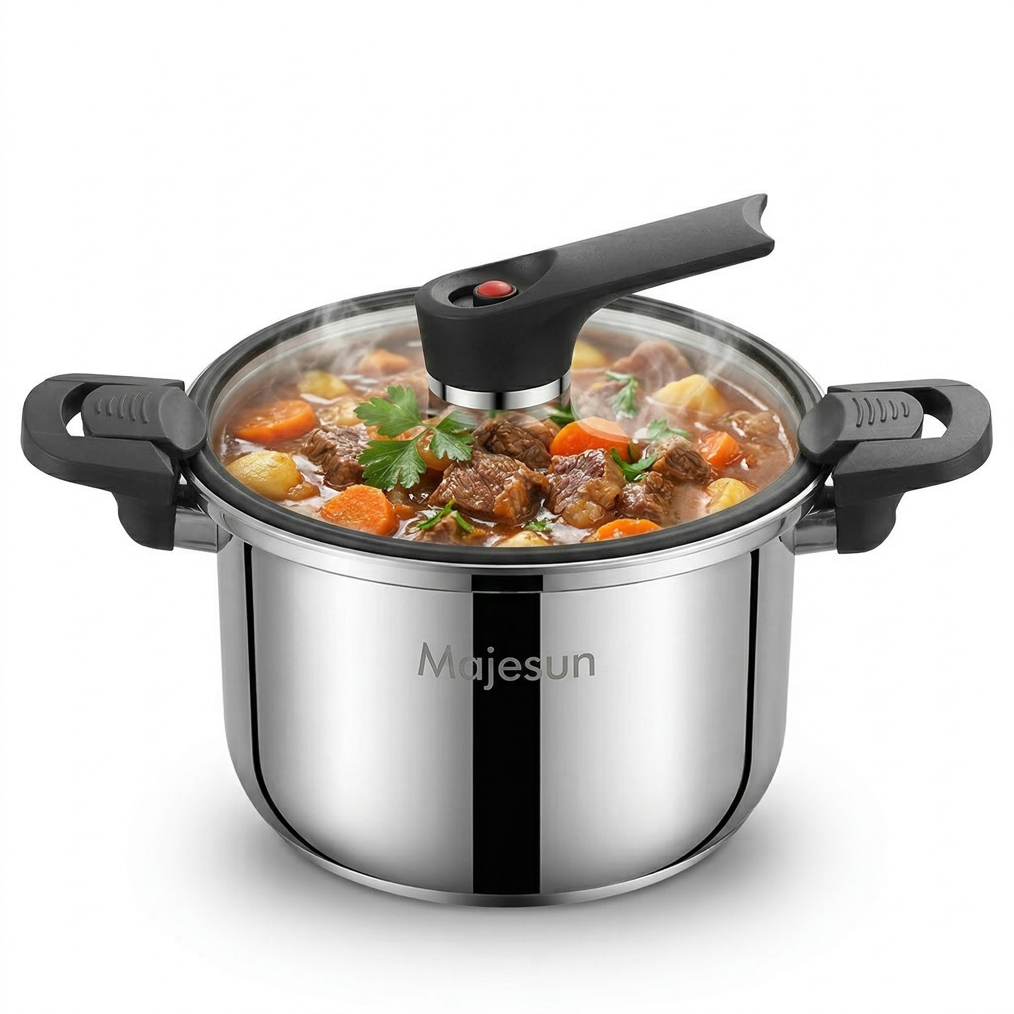 Majesun스테인리스 통3중 진공가마솥인덕션 겸용 저압냄비 곰솥/전골냄비 다용도 압력냄비, 1개, 본색, 24cm 35,800원