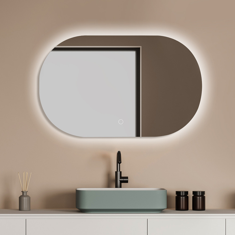 루비드 간접 조명 노프레임 직타원 거울 LED 3가지색 변환 92,000원