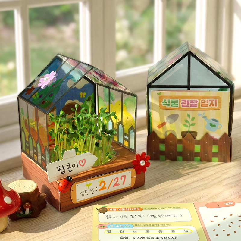 새싹 키우기 미니가든 5set (+식물일지 포함), 단품 18,000원