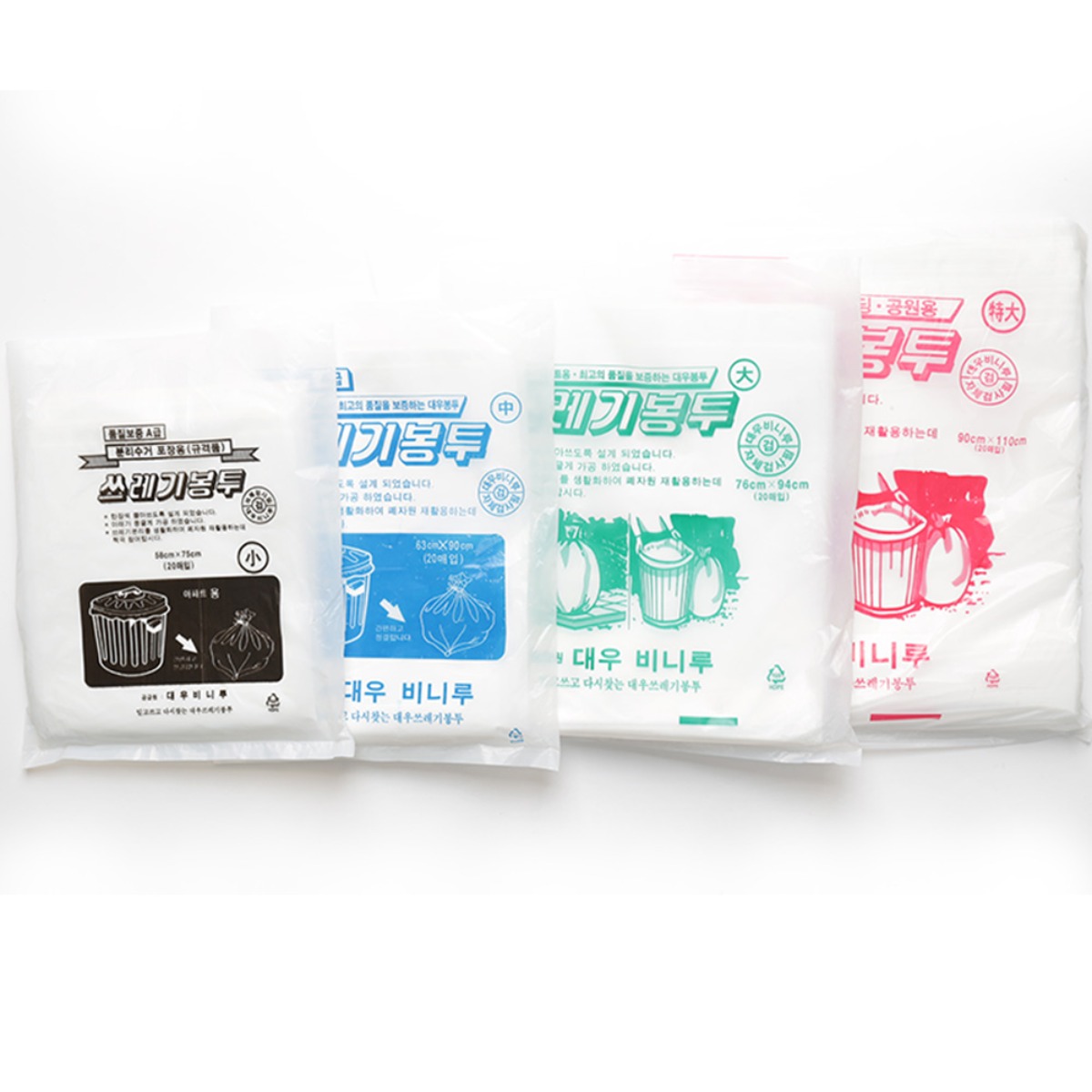 재활용 분리수거봉투 배접 비닐봉투 흰색, 100개, 80L 4,700원