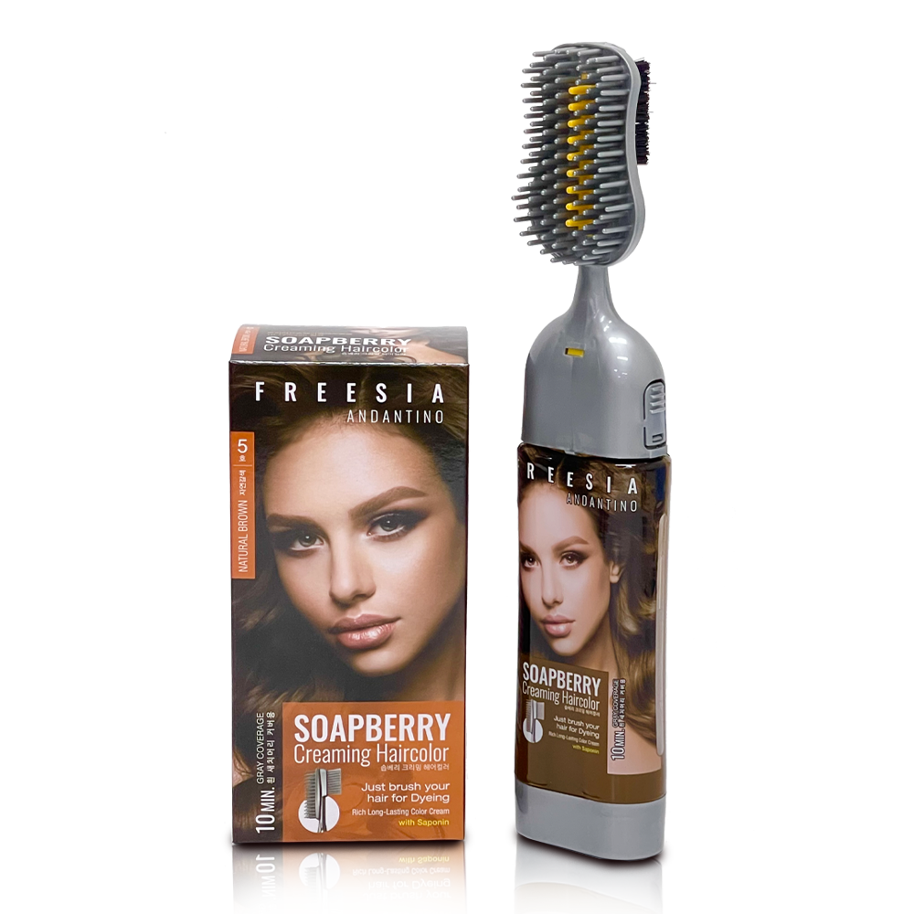 프리지아안단티노 솝베리 크리밍 헤어컬러 셀프 새치염색약 본품 풀구성 브러쉬 포함, 자연갈색(5호)풀구성, 1개 16,000원