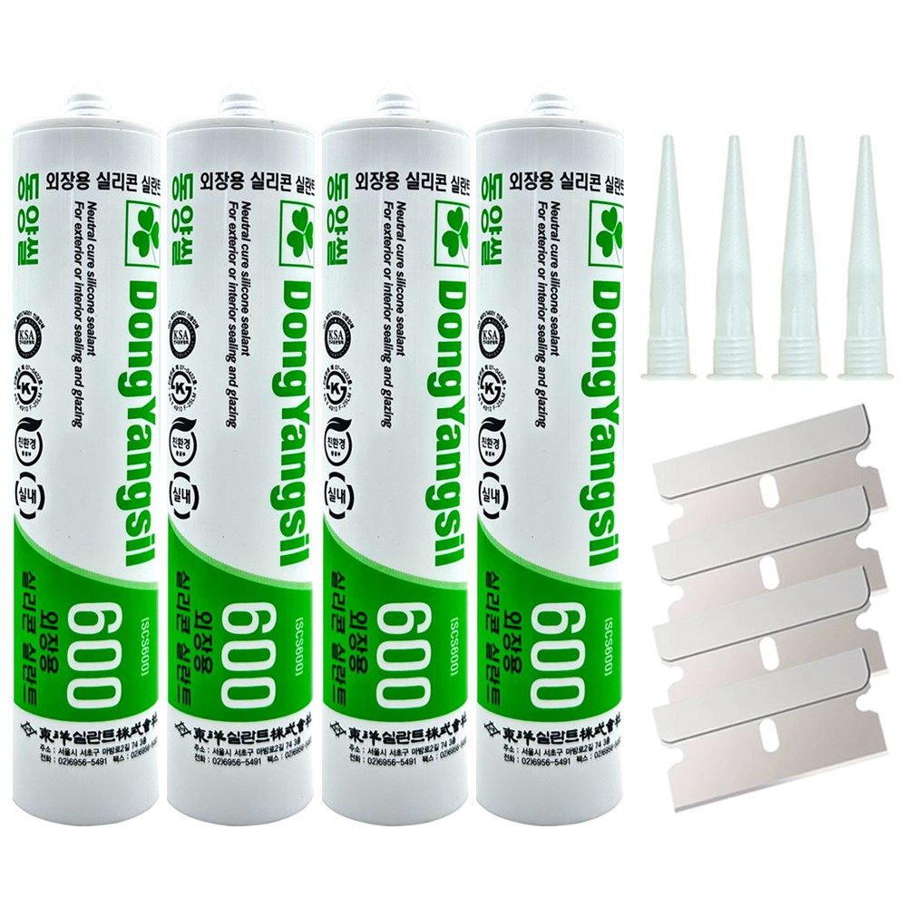 동양씰 외장용 실리콘 렉산용 투명 칼날 세트, 4개 17,300원