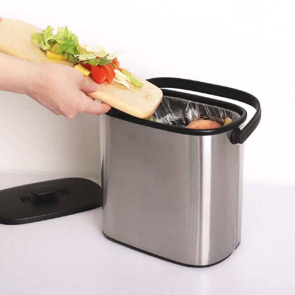 304 위생스텐 싱크대용 음식물 쓰레기통 냄새차단 5L 22,500원