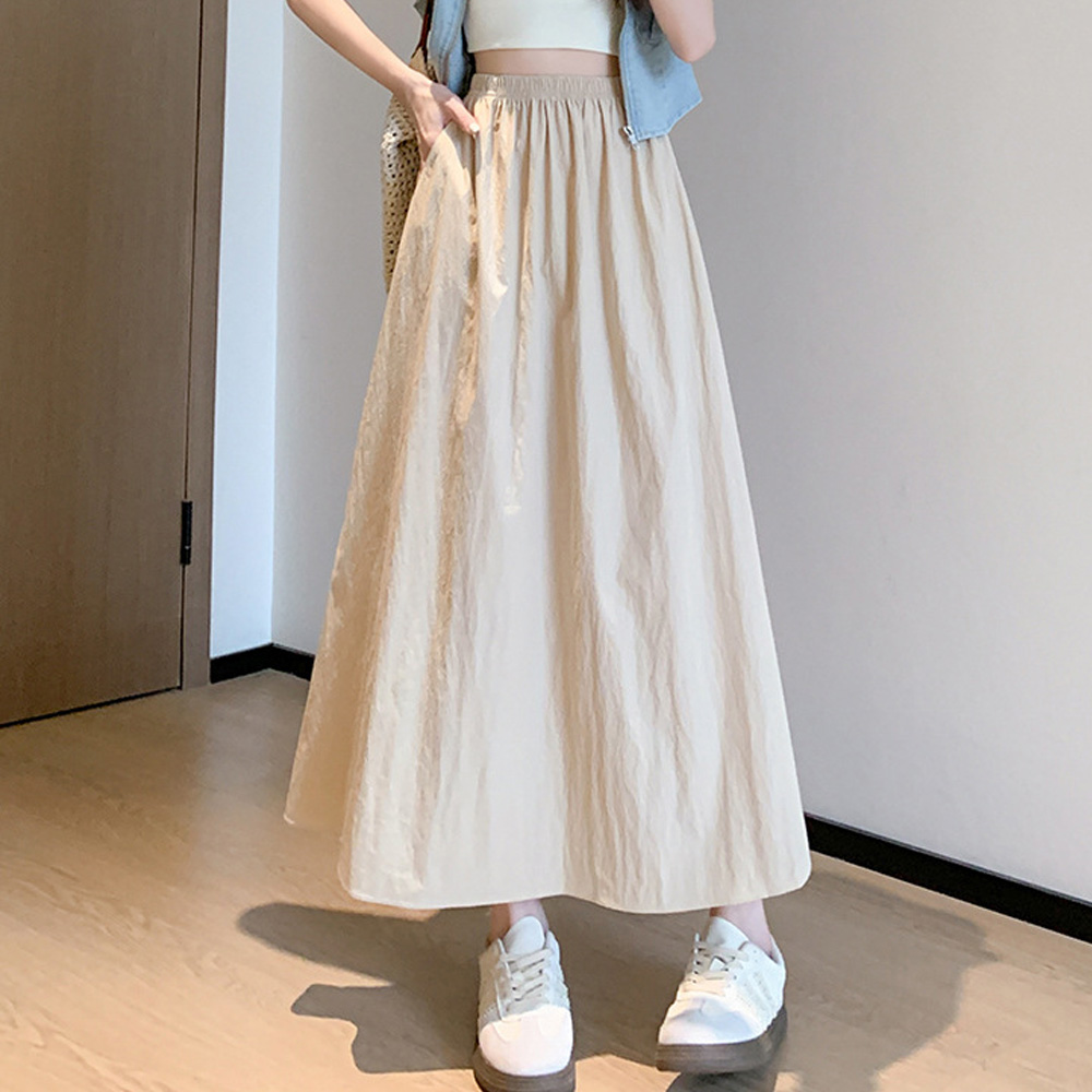 반야스토리 QQ117 밴딩 플레어 롱 스커트 18,400원