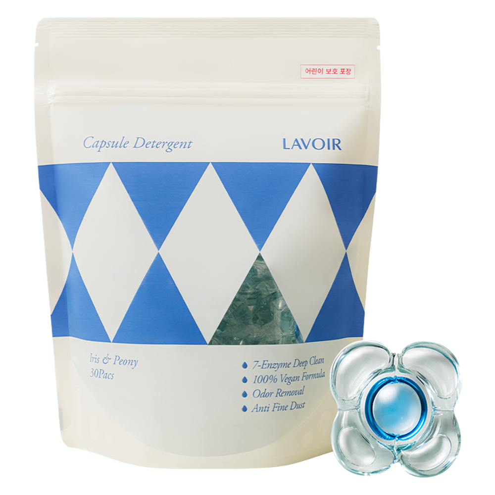 [비건라이프] 라브아 비건 고농축 캡슐 세탁세제 아이리스앤피오니 향, 1개, 30개입 20,400원