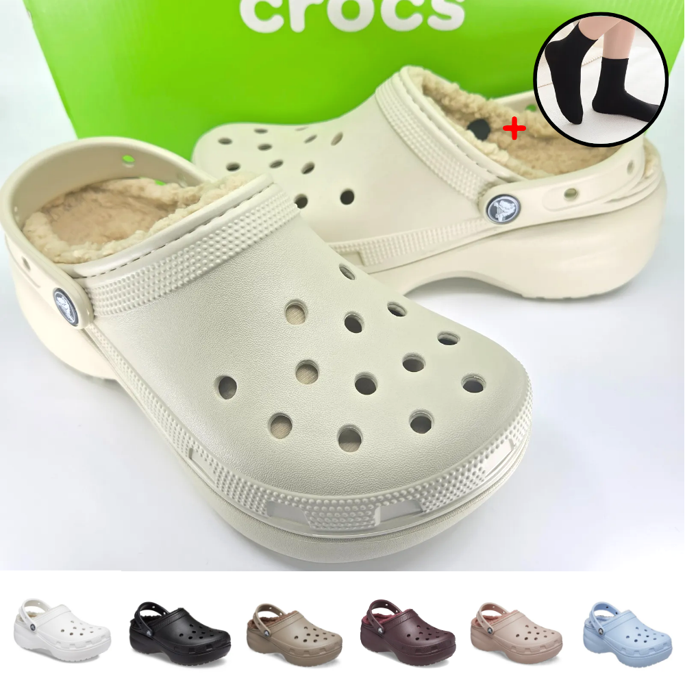 정품 크록스 클래식 플랫폼 라인드 클로그 우먼 키높이 캠핑 사무실 통굽 방한 털 슬리퍼 crocs 탐나고 무지 양말 59,400원