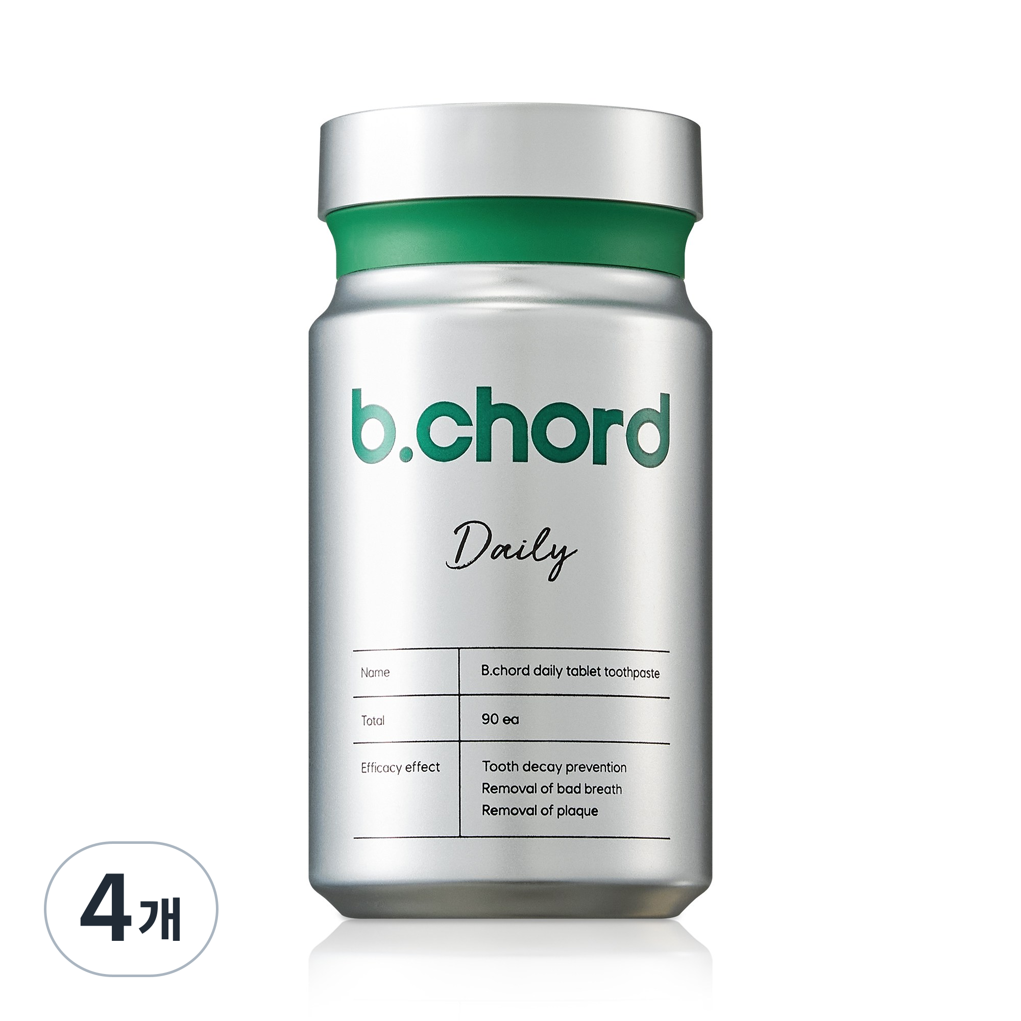 비코드 데일리 고체치약 90정 아쿠아민트향, 63g, 4개 28,030원