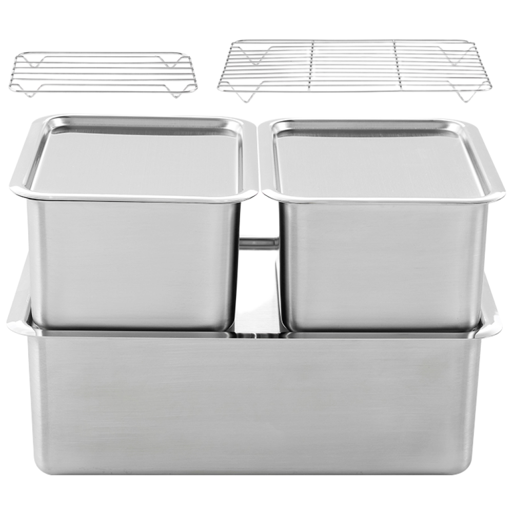 에버스텐 블럭 혼합 3종 세트 대용량 스텐 보관용기 저장용기 김치 쌀 잡곡 고기, 블럭 높은형 혼합 3종+스텐망 1호,3호, 1세트 187,800원