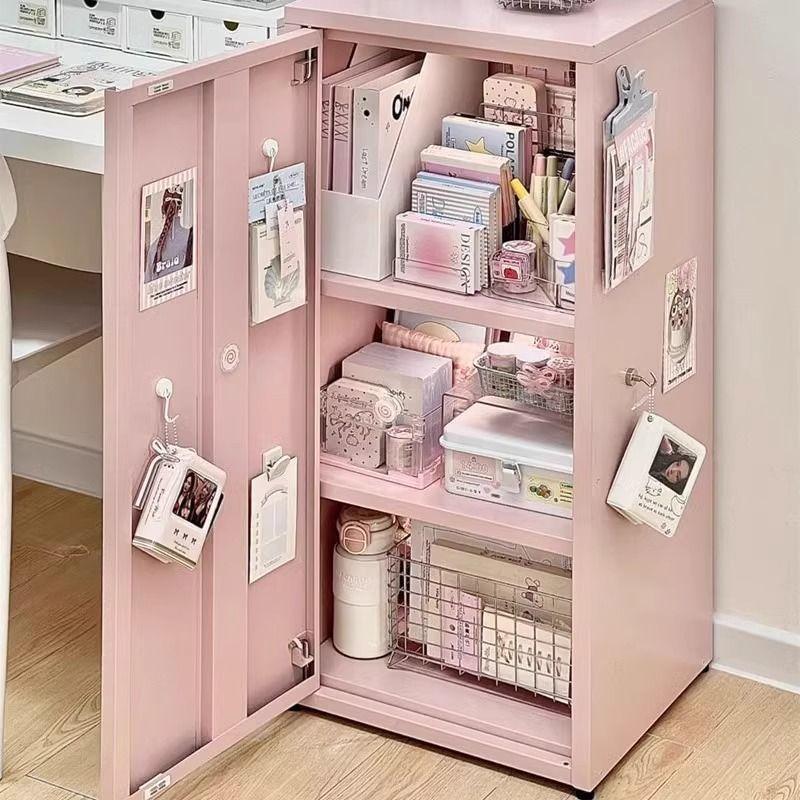 TCC글로벌 예쁜 철제 캐비넷 사물함 라커 수납장 원룸 꾸미기 인테리어, 핑크 74,600원