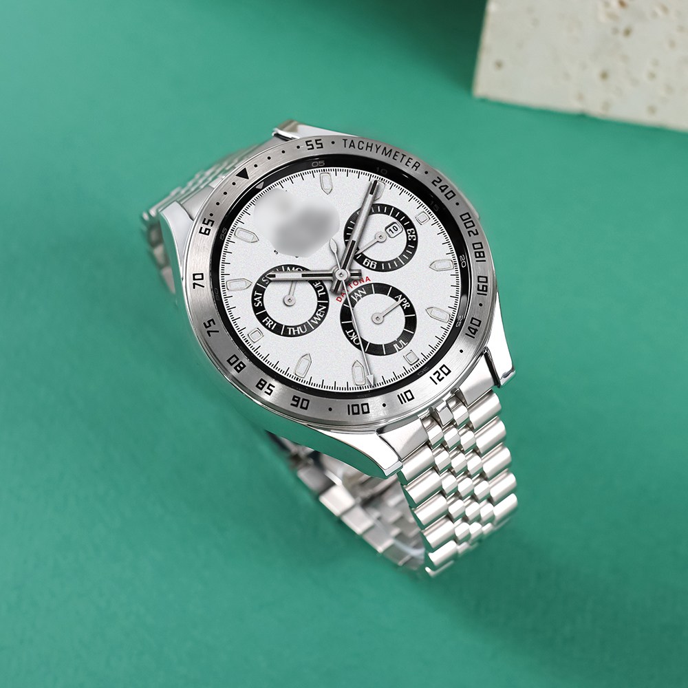 타임스토리 갤럭시워치6 호환 쥬빌레 날개형 메탈 스트랩 베젤링 케이스 세트, (8번) 실버 세트 47,800원