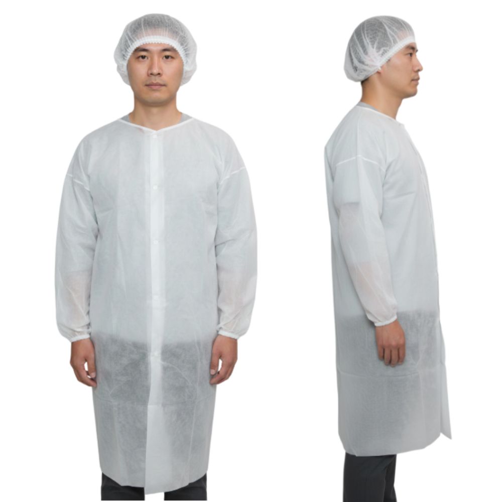 오르네르 일회용 부직포 방문자 위생 방호복 가운 개별포장, 100개, 화이트 193,000원