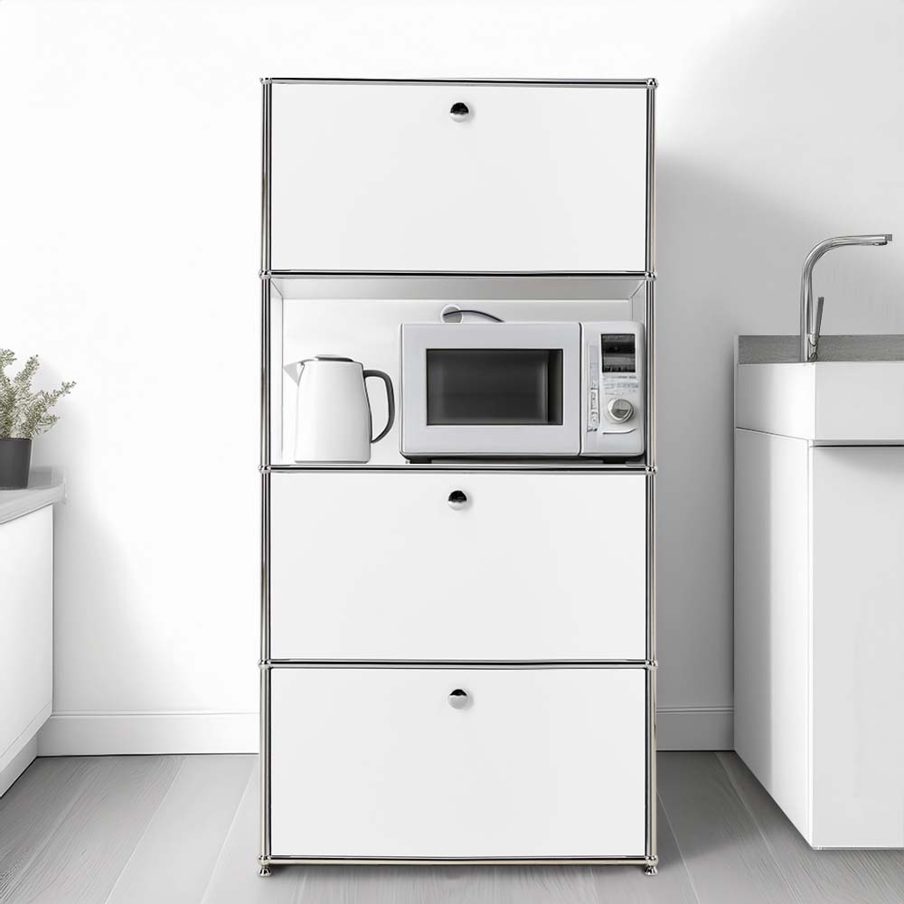 이가페 미듀센츄리 모듈가구 모노 1 x 4 베이직 타공 오픈수납장 B형 본품 방문설치, 화이트 850,000원