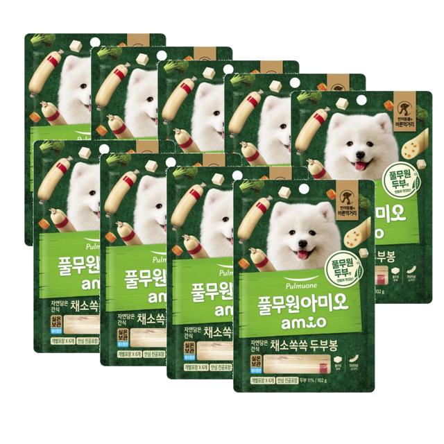 풀무원 아미오 반려견 자연담은간식 채소쏙쏙 두부봉 17gx6EA 77,700원