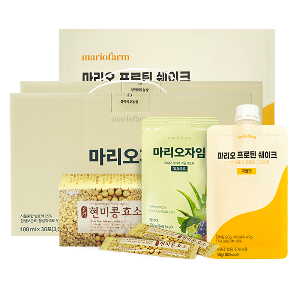 성마리오농장 장기절식(3주) 다이어트 (마리오자임 2박스 + 현미콩효소 1박스 + 프로틴쉐이크 3세트) 169,000원