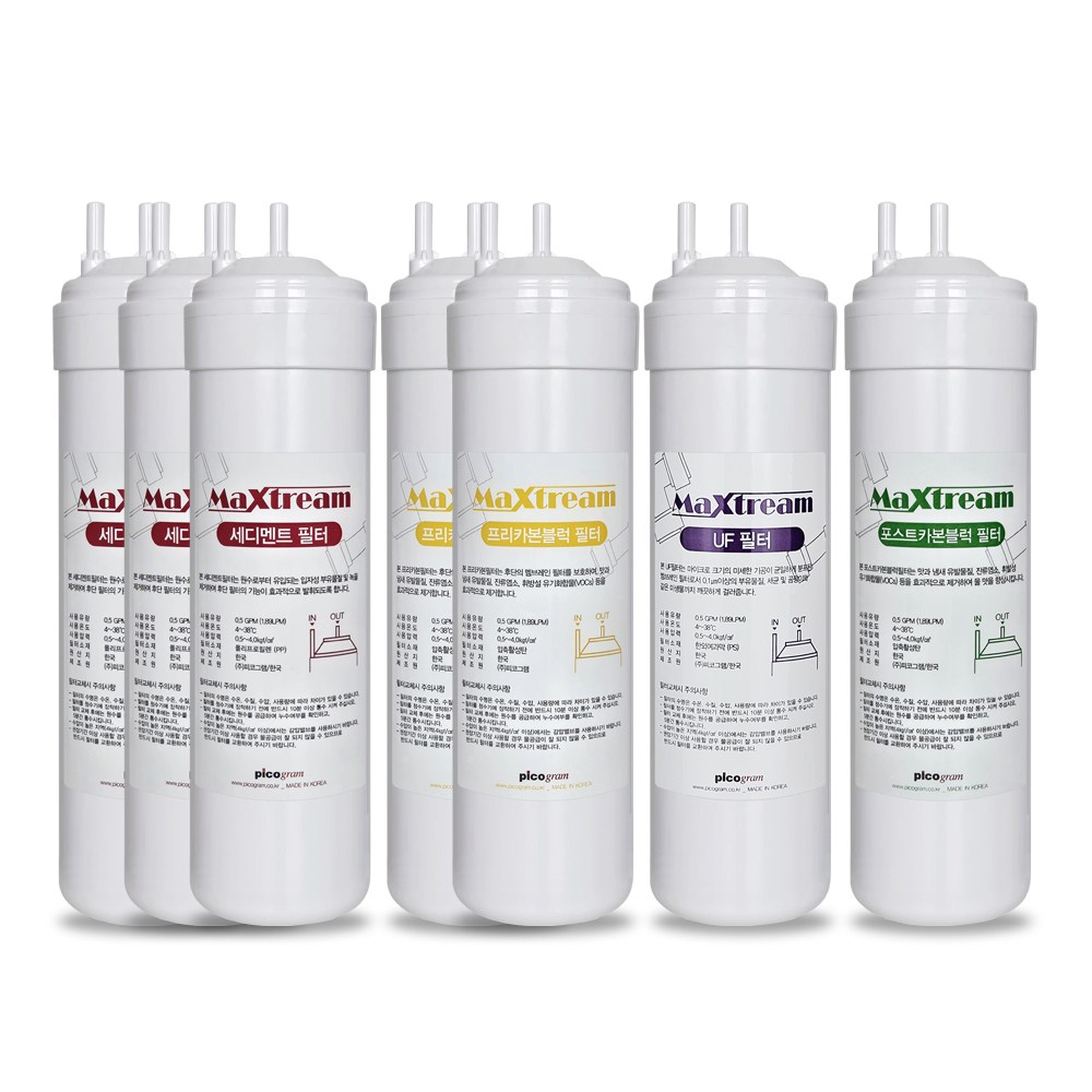 루헨스 원봉워터피아 호환 8인치 정수기필터 4단 3+2+1+1세트 길이24cm 정품 피코그램 맥스트림, 1개 49,900원