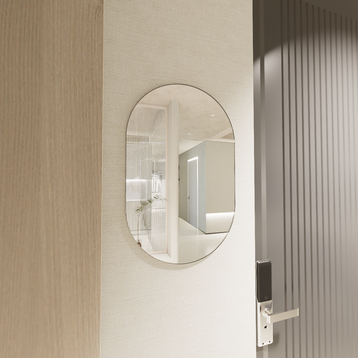 마드 부착식 하드코팅 심플 아크릴거울 긴원형 L 38,900원