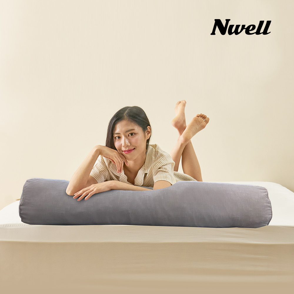 느웰 천연라텍스 후레이크 바디필로우 1+1, 차콜그레이 1+1 42,000원