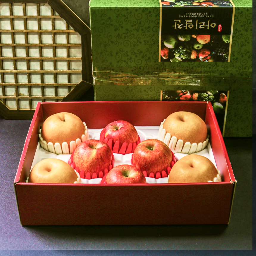 [특가행사중] 가락시장 새벽경매 명품 사과배 혼합선물세트 3.5kg(사과4,배4) 39,900원