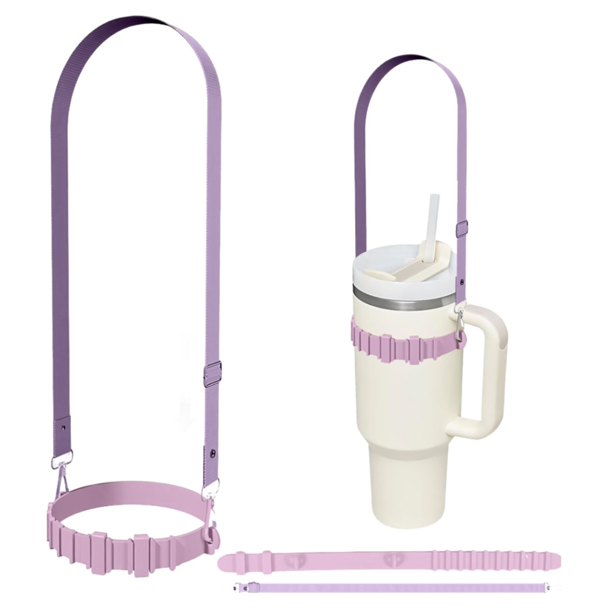 [더알파/텀블러백] 스탠리 호환 실리콘 텀블러 스트랩 홀더 / 끈조절가능 11,900원