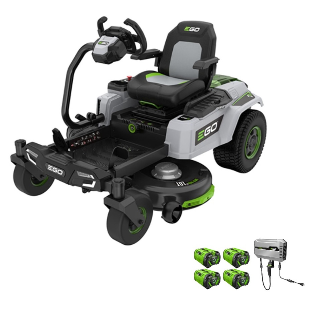 EGO 이고파워 승용식 제로턴 핸들형 충전 무선 잔디깍기 풀세트 ZT4200E-S, 1세트 12,500,000원