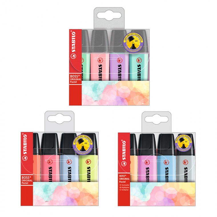 스타빌로 보스 오리지날 파스텔 형광펜 하이라이트 4색, 1세트 22,800원