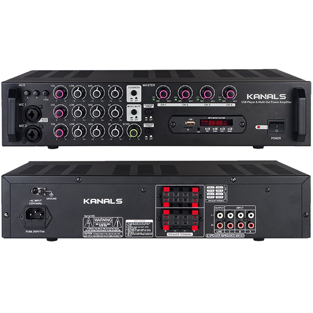 카날스EMA-400 4채널 블루투스 앰프 400W 개별볼륨조절 521,400원