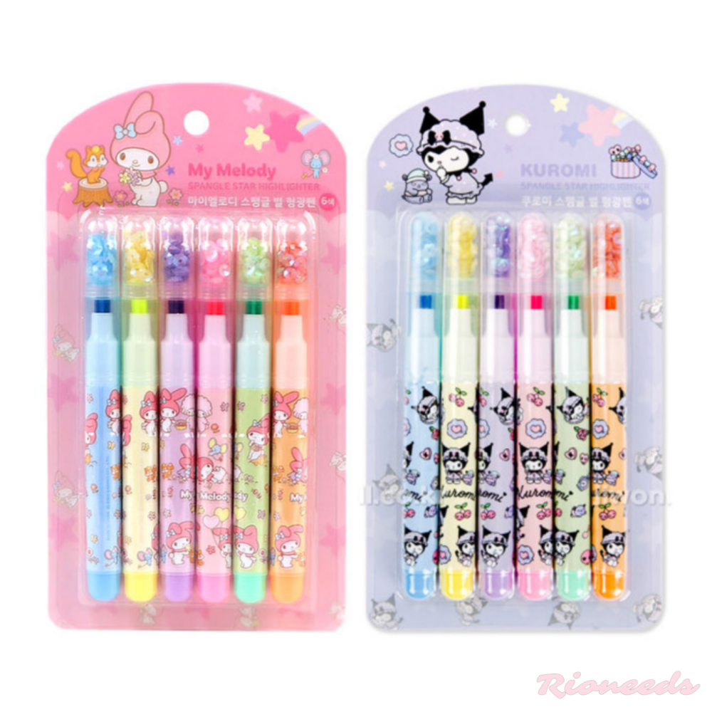 리오니즈 산리오 형광펜 6색 쿠로미 마이멜로디 세트 10,900원