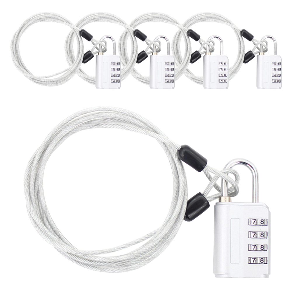 트래블큐브 멀티 안전케이블 2.5m + 4다이얼 안전 자물쇠 세트 실버 36,000원