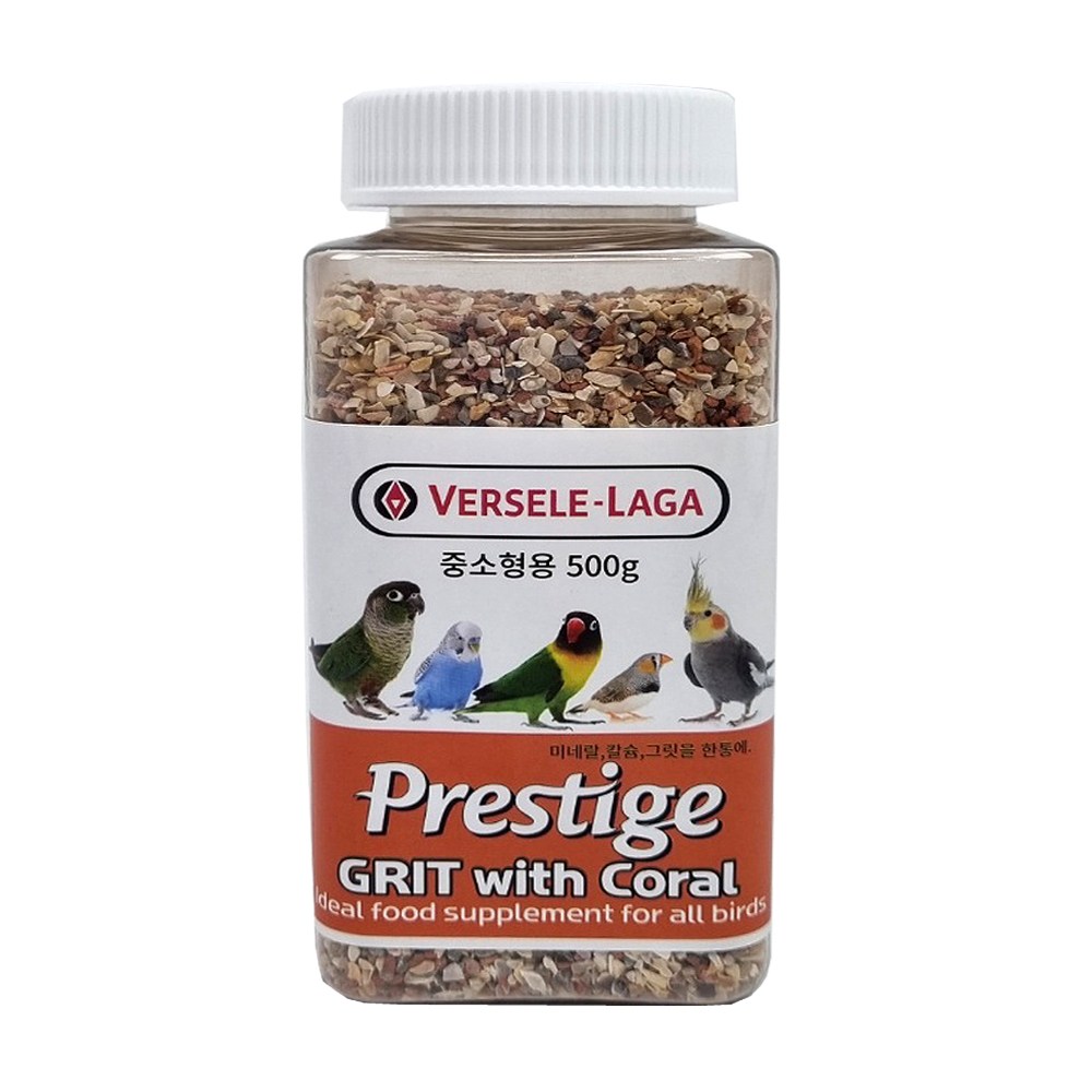애니몰파크 버셀라가 프레스티지 그릿 중소형 500g 미네랄 칼슘 앵무새 보충먹이 새간식 새사료 영양제, 1개, 500g 7,500원