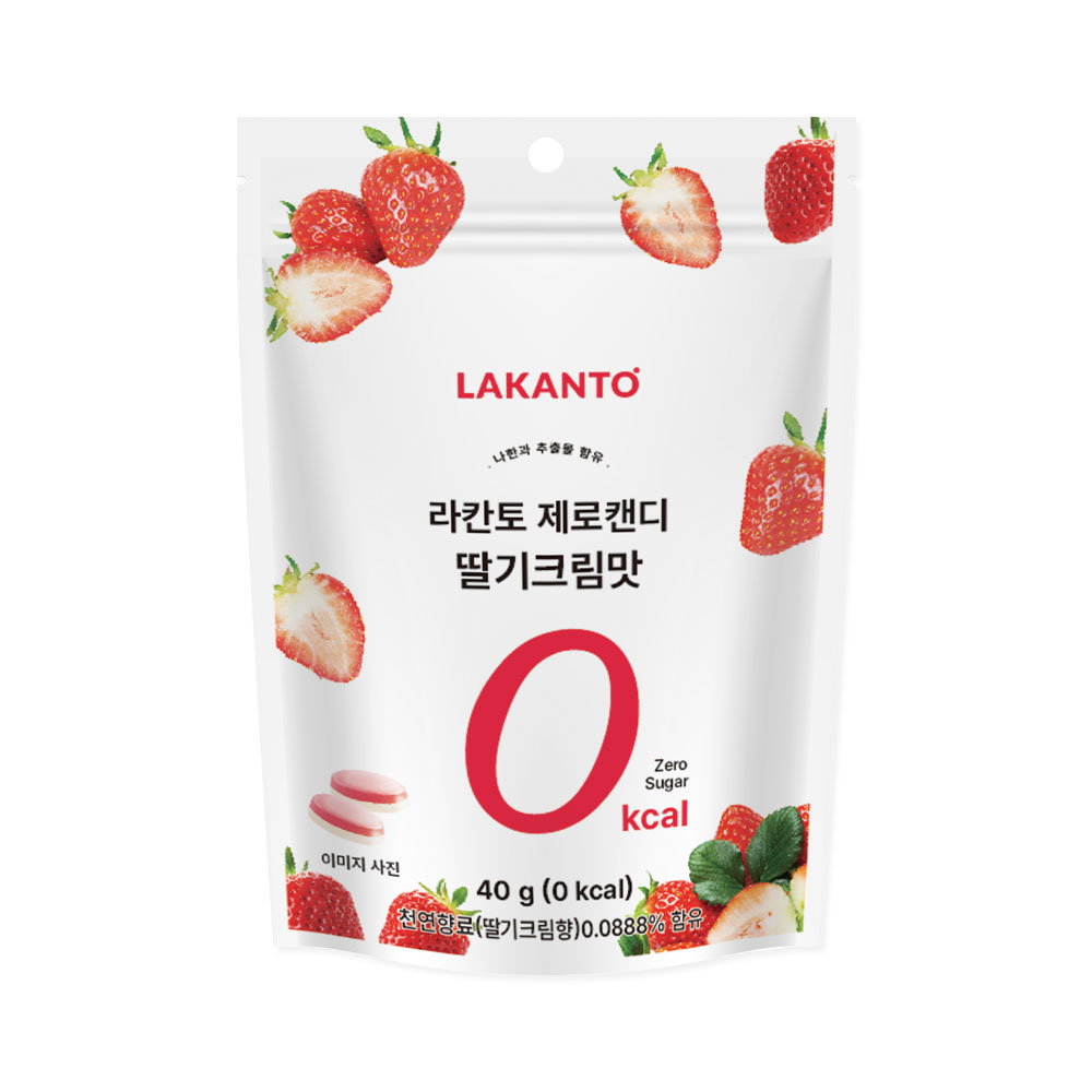 라칸토 무설탕 사탕 제로칼로리 딸기우유맛, 40g, 딸기크림, 1개 4,000원