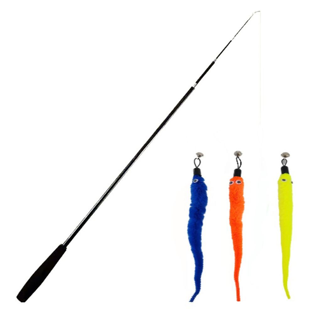 마아 고양이 낚싯대 1.8m + 스네이크 3종 세트, 블랙 + 랜덤 발송, 1세트 7,770원