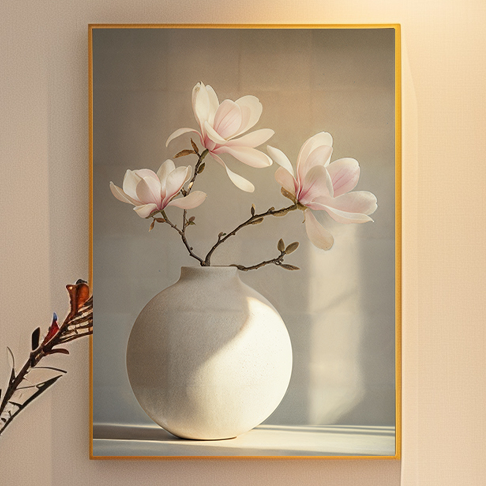 [인메이블] 복들어오는 목련 달항아리 6종 꽃 그림 힐링 풍수 인테리어 거실 개업 카페 선물 금전운 56,900원