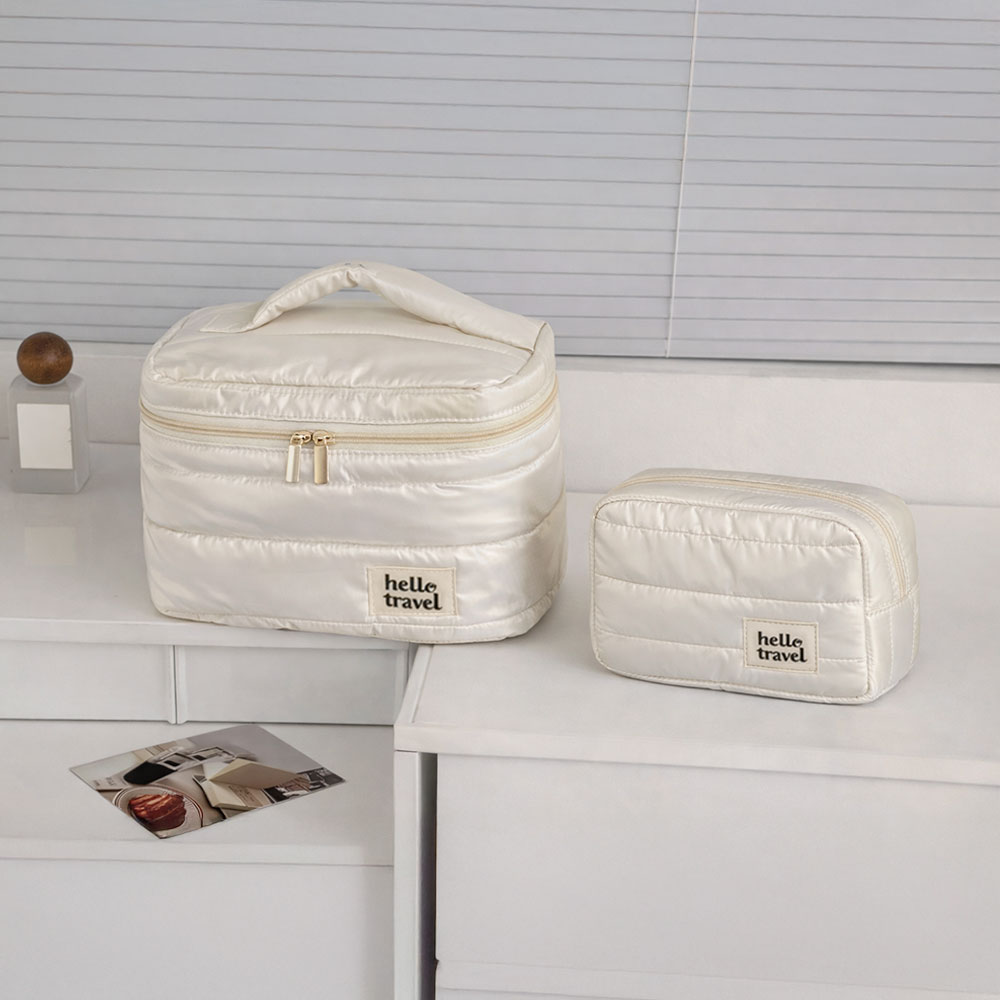 핫쏘잇 대용량 퀼팅 화장품 파우치 세트 17,800원