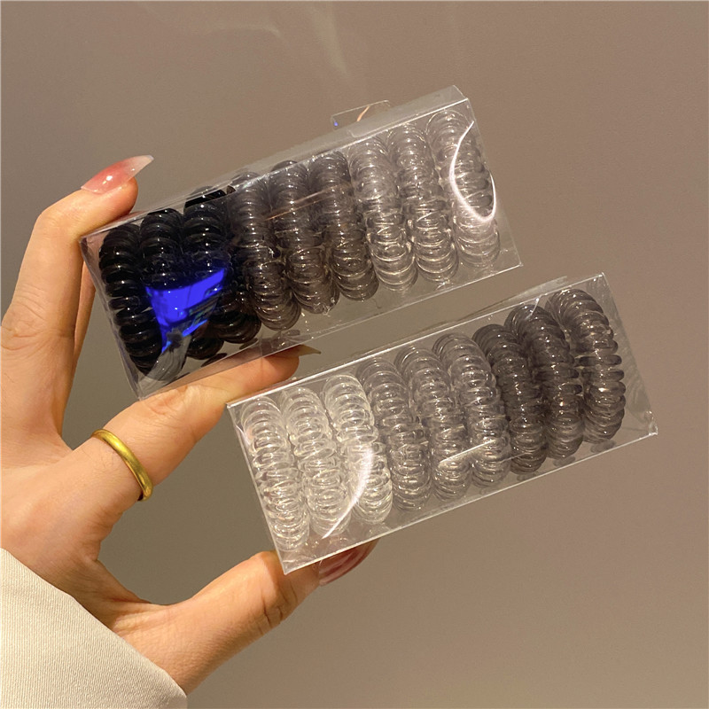 투명 스프링 머리끈 9p 세트 8,900원