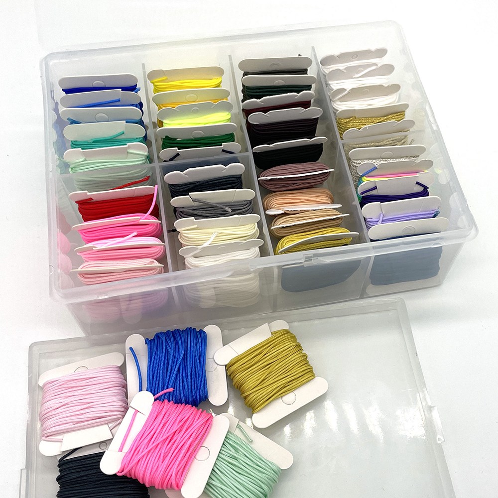 서원216 국산 매듭실 1미리 41종 보빈함 포함, 1개 46,000원