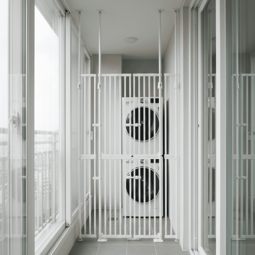 아토주 하이맥스 185cm 천장설치 양문형 고양이 방묘문, 1개, 화이트 139,800원