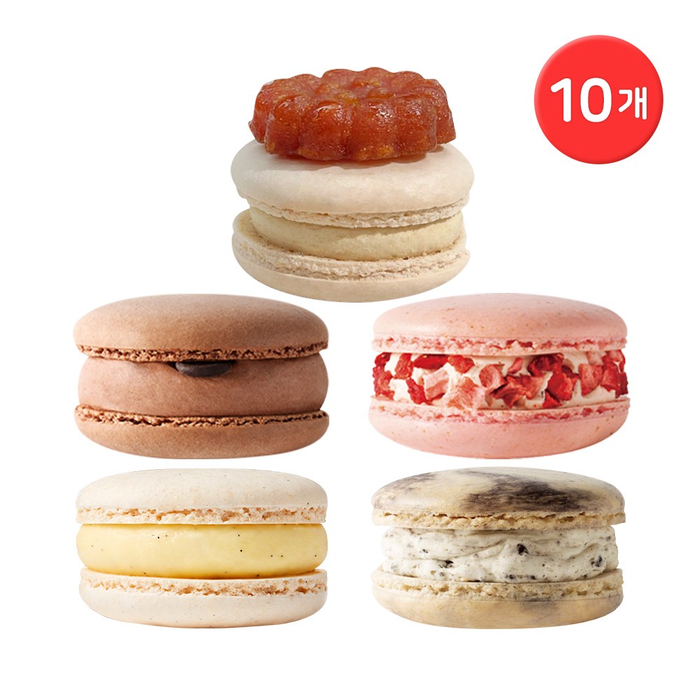CJ프레시웨이 수제마카롱 혼합구성 총 10개 / 초코2+딸기2+오레O2+바닐라2+약과2 14,500원