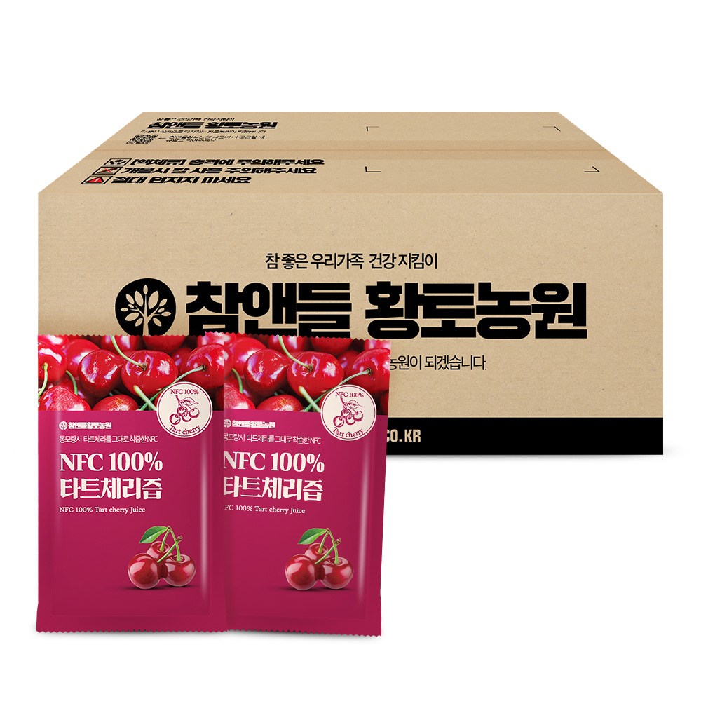 참앤들황토농원 NFC 100% 타트체리 주스 착즙 원액, 100개, 현재가 35,900원