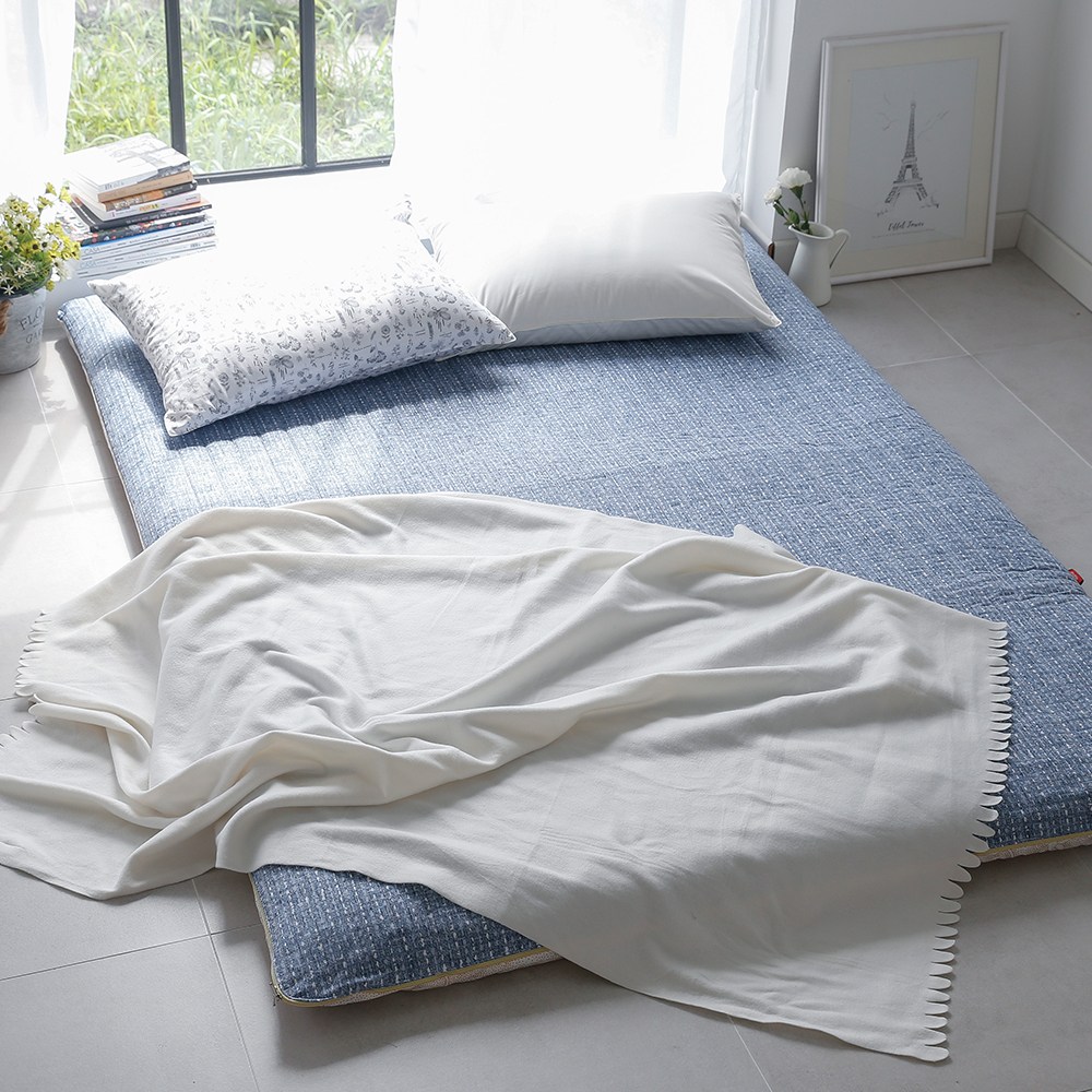 더블샵 마이크로화이바 누빔 요 토퍼 두꺼운 요매트, 모던 블루 64,010원