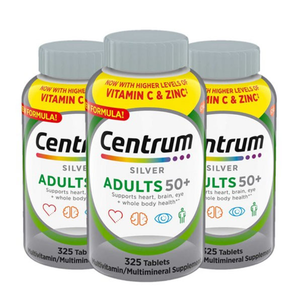 센트룸 어덜트실버 50+ 남여성인용 종합 멀티비타민 325타블렛 [2/3/4/5/6병 택1찜하기] 74,400원