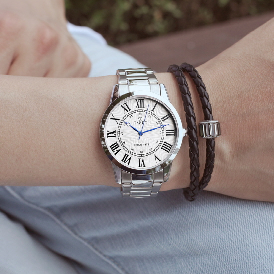 탠디 TANDY 클래식 커플 메탈 손목시계 T-3714 남자 화이트(탠디 쇼핑백 증정) 75,000원